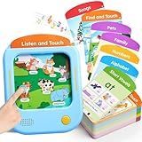 JoyCat Kids Learning Tablet, Phonics Talking Flash Cards, Learn to Read with 156 Pages, 40+ Themes, 600+ Words, 100+ Interactive Games, Screen-Free Toddler Learning Toys Gifts for 2-6 Year Old