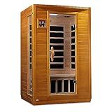 Dynamic Saunas Andora 2-Person Low EMF FAR Infrared Sauna with Red Light Therapy & Bluetooth Speakers | Personal Indoor Dry Heat Sauna for Home & Gym – Made from Canadian Hemlock