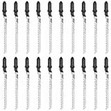 Qulkws Jigsaw Blades T Shank, 20Pcs T101AO Jig Saw Blades Set for Wood, 3.2 Inch T-Shank Replacement Blade for Wood, Plastic, Curved Scrolling Fine Finish Cutting(Black)