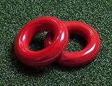 Murray Sporting Goods Golf Swing Weight Ring (2-Pack) | Red Golf Club Swing Trainer Rings - Weighted Golf Donut Accessory Good for Golf Practice, Training or Warm Up