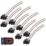 JA&MIU LS Truck Fuel Injector Connector Pigtail Wire Compatible with Chevrolet GMC 1500 2500 3500 Mini Delphi Multec 2 OEM Tooling, Connector, Seals, Lock, Terminals WPINJ31X8 17113553 17113698, 8 PCS