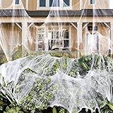 1000 sqft Spider Webs Halloween Decorations Bonus with 30 Fake Spiders, Super Stretch Cobwebs for Halloween Indoor and Outdoor Party Supplies