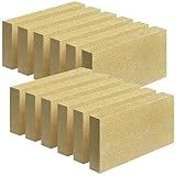 Fire Bricks, FireBrick, High Temperature Insulated Firebricks for Wood Stoves, Fireplaces, Size 9" X 4-1/2" X 1-1/4", Pack of 12, Wood Stove Bricks, Fireplace Brick