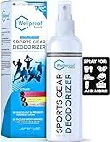 2 in 1 Sports Gear Cleaner & Odor Eliminator – Powerful Nano-Enzyme Deodorizer for Athletic Gear, Baseball, Hockey, Football, Boxing, MMA, Gym Bag | 1700+ Sprays | Plant-Based | Removes Stink & Dirt