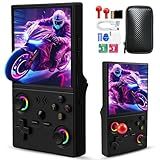 UYTGXEN XF40V Retro Handheld Game Console with 2*Detachable Long Joysticks, 4.0-Inch HD IPS Screen Retro Gaming Console, Preloaded Classic Games with Multiple Emulator, Pocket Video Gaming