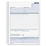 TOPS 41850 Spiralbound Proposal Form Book, 8 1/2 x 11, Two-Part Carbonless, 50 Sets/Book