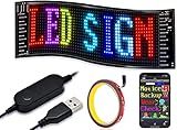 GOTUS LED Car Sign,Programmable Scrolling LED Sign,Bluetooth APP,DIY Design Animations,Text, Graffiti,Colour (15''x4'')