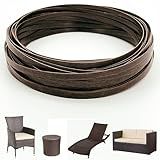 Laphivieh Wicker Repair Kit, Mottled Dark Brown, Polyethylene Material for Patio Furniture Repair, 130ft, High Strength