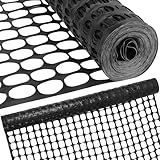 Houseables Fencing, Temporary Fence, Snow Fence, 4x100' Feet, 10.55 lb/roll, Black Plastic Fencing, Deer Netting, Plastic Mesh Roll, Safety Netting, Construction, Yard, Garden, Chicken, Dogs, Backyard
