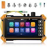 Henkion OTDR Fiber Optic Tester 1310/1550nm 26/24dB Optical Fibers Tester Auto OTDR/Parameter Setting,OPM,LS,OLS,VFL,Event Map,Cable Tester,Network Tools,8 Style of Fiber Adapters File Setting/Report