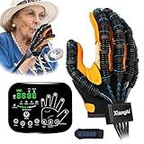 XiangAi Rehabilitation Robot Gloves for Hand Hemiplegia Stroke Recovery, Finger Rehab Robotic Glove Strokes Therapy Equipment, 4 Modes, 2600mAh Rechargeable, S/M/L/XL Sizes