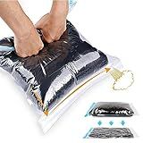 ALMING Compression Bags - Travel Essentials - 12 Pack Space Saver Bags - No Vacuum Pump Or Air Extractor is Needed - Storage Accessorie and Home Packing Organizers (transparent)