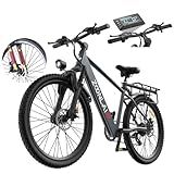 Electric Bike for Adults 2026 Upgrade,Electric Mountain Bicycle LED Headlight 24'' 7Speed 500W Brushless Motor Peak 1000W 28MPH Up to 40 Miles 36V 10.4AH 375Wh Battery 24X1.95 Tire Step Over E-MTB