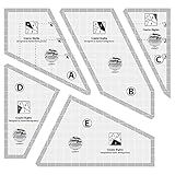 Creative Grids Crazier Eights Template and Quilt Ruler – CGRMT7 – Made in USA, 6in x 9in, Non-Slip Grip Acrylic Quilting, Sewing, Crafting, Patchwork Ruler & Template