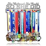 Lapetale Fashion She Believed She Could SO SHE DID Race Medal Holder Wall Hanger,Marathon Runner Medal Display,Running Medal Display, Medal Holder for Wall, Sports Medal Hanger Display Gifts