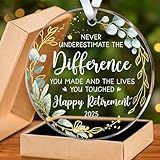 HEXMOZ Retirement Gifts - Retirement Gifts for Women, Men 2025 - Retired Ornament 2025 - Retired Gift for Coworker, Boss, Employee, Teacher, Nurse, Woman, Man - Acrylic Christmas Ornament Keepsake