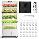 Trivoxia 5-Tier Indoor Hydroponics Growing System Kit,Automatic Water Circulation & Full Spectrum LED Grow Light,Indoor Garden Kit with 76 Grow Sites & 72 Seedling Pods for Home, Herbs, Vegetables