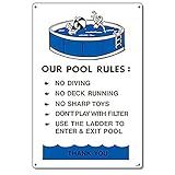 Poolmaster Sign for Residential or Commercial Swimming Pools, Above Ground Pool Regulations