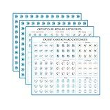 Credit Card Reward Categories for Points or Miles self Adhesive Decals Stickers Labels,Credit Card Organize Tracker Organization (Blue)