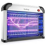 Buzbug LED Bug Zapper Indoor, 10 Years Lifespan 3 Lamps Enhance Insect Attraction, 3800V High-Voltage, Electric Mosquito Zapper, Fruit Fly Mosquito Moth Gnat Zapper, Killer, Trap -MA009 (New Black)