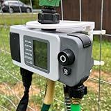 Fence/Wall Mount Bracket for Orbit B-Hyve DX 4 Smart Hose Timer, Outdoor Mounting Kit - Weatherproof Fence/Deck/Siding Installation Accessory (White)