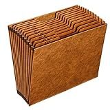 Globe-Weis PFXR217MHD /Pendaflex Heavy-Duty Expanding File, Open Top, 12 Pockets, Monthly Index, Letter Size, Brown (R217MHD)