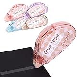 Scrapbook Tape, 4 Pack Double Sided Tape Roller for Crafts, Adhesive Glue Runner Scrapbooking Supplies Journaling School Office Teacher Supplies for Kids and Adults, 0.3IN x 26FT