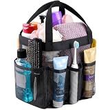 Lifewit Mesh Shower Caddy Portable, Dorm Room Essentials, 1 Pack, Black | 2 Handles, Freestanding, Quick Dry Tote Bag, 7 Pockets, Ideal for Toiletry, Bathroom, Beach, Swimming, Gym, Camping, Travel