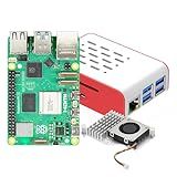 iRasptek Basic Kit for Raspberry Pi 5 RAM 4GB with Pi 5 Case and Active Cooler