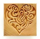 MKM Pottery Tools Stamps 4 Clay Large Square Decorative Stamp for Clay (Ssl-15 Heart)