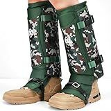 ZHZ Snake Gaiters Durable Waterproof Snake Chaps Lower Legs Protection,Snake Guards with Adjustable Size for Men & Women,Used for Hunting,Hiking and Farm Work (Army Green)