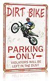 Smilelife Dirt Bike Accessories Boys Motorcross Gifts Funny Dirty Bike Parking Only Vintage Tin Sign for Man Cave Boy's Room Garage Wall Decor 8x12 Inch (3065)