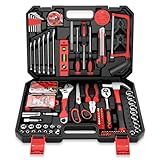 Sundpey Home Tool Kit 257-PCs - Household Basic Repair Tool Set for Men Women - General Hand Mechanic's Tool Set & Screwdriver Set & Wrench Set & Socket & Portable Tool Box Storage Case for Apartment
