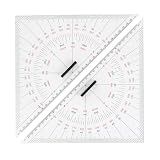 Chart Drawing Triangle Ruler, Acrylic Marine Triangle Clear Isosceles Triangle Ruler, Triangular Set for Nautical Navigation, Precise Scale, Efficient Use