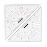 Chart Drawing Triangle Ruler, Acrylic Marine Triangle Clear Isosceles Triangle Ruler, Triangular Set for Nautical Navigation, Precise Scale, Efficient Use
