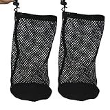 2-Pack Golf Ball & Pickleball Mesh Bag, Golf Balls Bag Sack, Multi-Purpose Net Pouch, Fit for Ping Pong, Bucket Ball, Table Tennis Balls, Household Small Tools Items Storage (L: 5.9x11-inch)