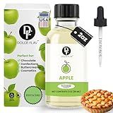 Dolce Flav Apple Extract – 2 Ounce Oil-Soluble Kosher, Sugar-Free, Concentrated Crisp Apple Flavoring for Baking, Chocolates & Desserts, Includes Measured Dropper