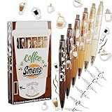 Scentco Coffee Smens - Gourmet Coffee-Scented Gel Pens, Black Ink, Medium Point, 6Pack Variety Set