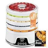 COSORI Food Dehydrator Machine for Jerky, 5 Trays with 165°F Temperature Control and 48H Timer, 350W Dryer for Fruit, Herbs, Meat, Veggies and Dog Treats, 50-Recipes Book Included