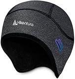 Hikenture Skull Cap Helmet Liner with Glasses Holes, Winter Thermal Cycling Cap for Men & Women, Cycling Hat Beanie, Grey