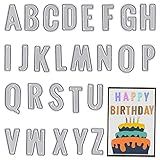 26 Alphabet Letters Die Cuts for Card Making, Capital Letters Words Cutting Dies Sets Stencils Embossing Template for Scrapbooking DIY Cards Photo Album Craft Decorations