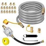 10FT Propane to Natural Gas Conversion Kit Compatible with Weber Genesis, Genesis II, Spirit, Spirit II, Convert LPG Grills to NG, Includes 1/2" Natural Gas Hose with Gas Regulator and Orifice
