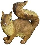 Design Toscano Scamper the Woodland Squirrel Outdoor Garden Statue, 7 Inch Tall, Cast Stone Resin, Brown Finish