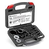 Powerbuilt Power Steering and Alternator Pulley Remove and Install Tool Set, Replace Vehicle Steering Pump, Car Repair Tools, Storage Case - 648605
