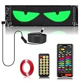Sachie 5800 Lux High-Brightness Multi-Panel Sync LED Display (14"x4.3") – 3X Brighter, APP/Remote Programmable Scrolling Text & Animation for Cars, Stores – USB 5V Powered (1pcs)