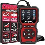 Upgraded OBD2 Scanner Diagnostic Tool, I/M Readiness Battery Test Mode 6/8