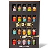 Smokehouse by Thoughtfully Ultimate Grilling Spice Set, Grill Seasoning Gift Set Flavors Include Chili Garlic, Rosemary and Herb, Lime Chipotle, Cajun Seasoning and More, Pack of 20