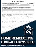 Home Remodeling Contract Forms Book: House Renovation Service Agreement Form | 50 Forms