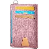 Mayski Slim Wallet, Credit Card Holder for Women, Minimalist Front Pocket RFID Blocking Card Cases, Small Wallet Women Men(Litchi Pink)