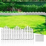 FLAPKWAN No-Dig Garden Edging Border 13FT Landscape Edging 14.6 Inch Tall for Flower Bed Fence, 14pcs Garden Lawn Edging with Stakes